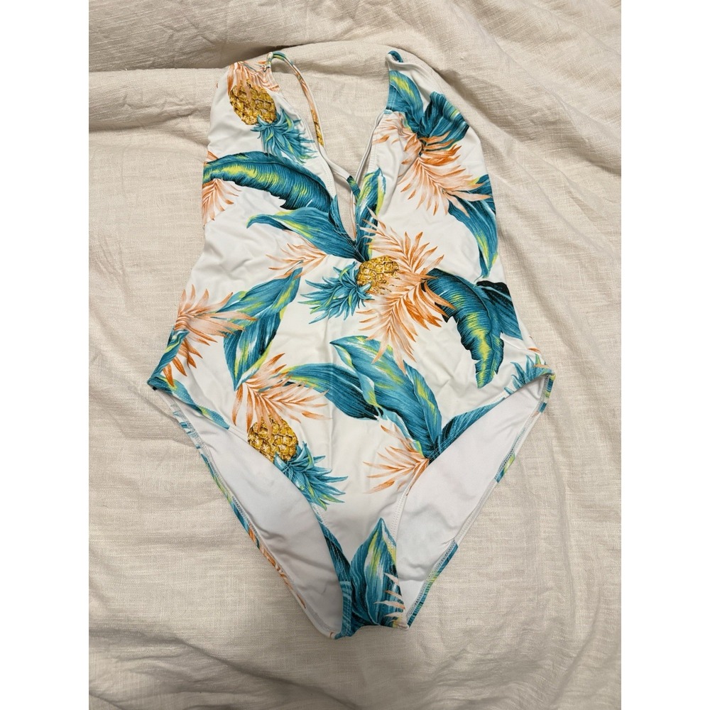Women's Tropical One Piece Swimsuit Size Large—2000's‎